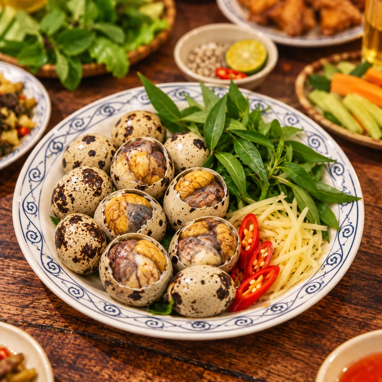 Trứng cút lộn