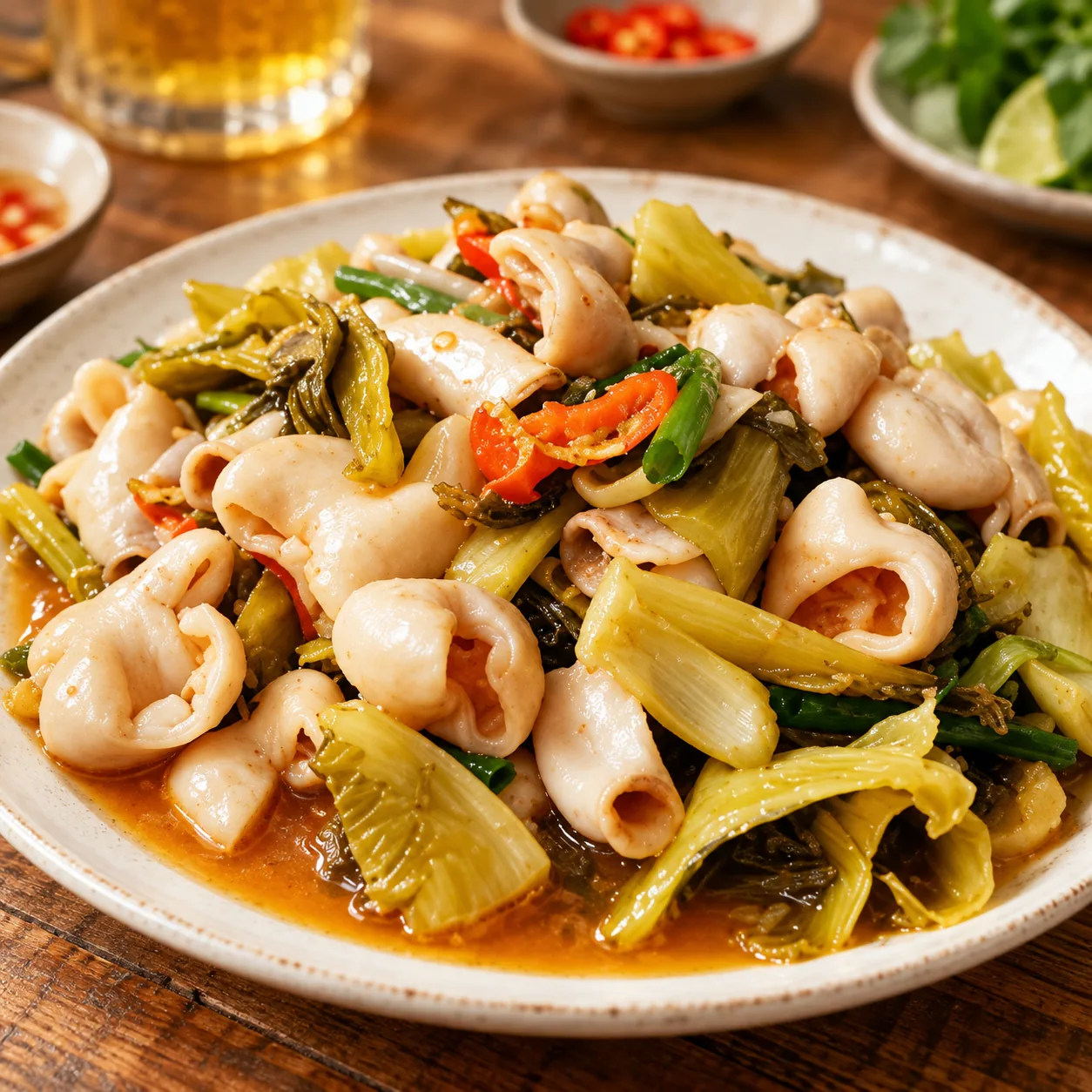 Lòng xào dưa