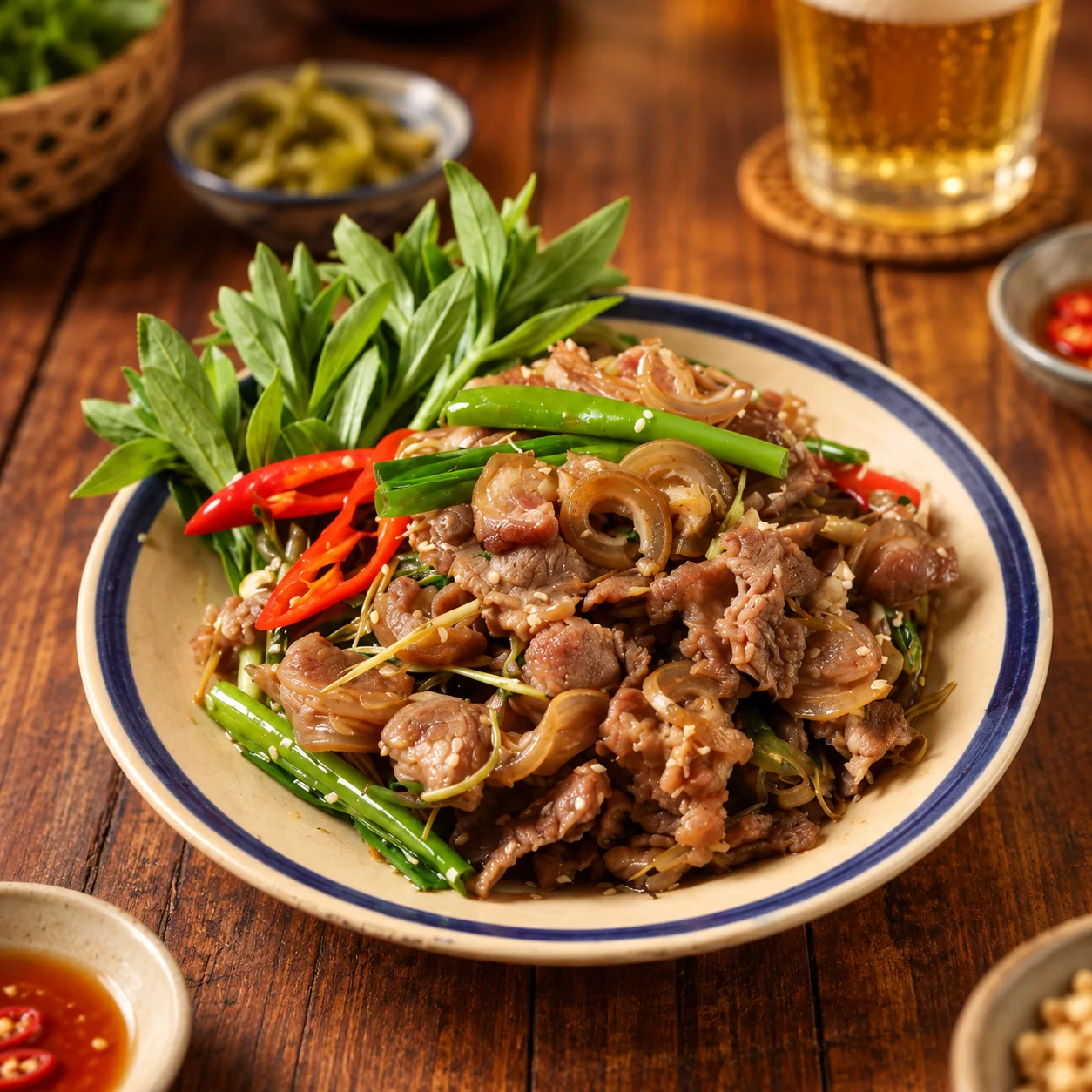 Thịt bê xào lăn
