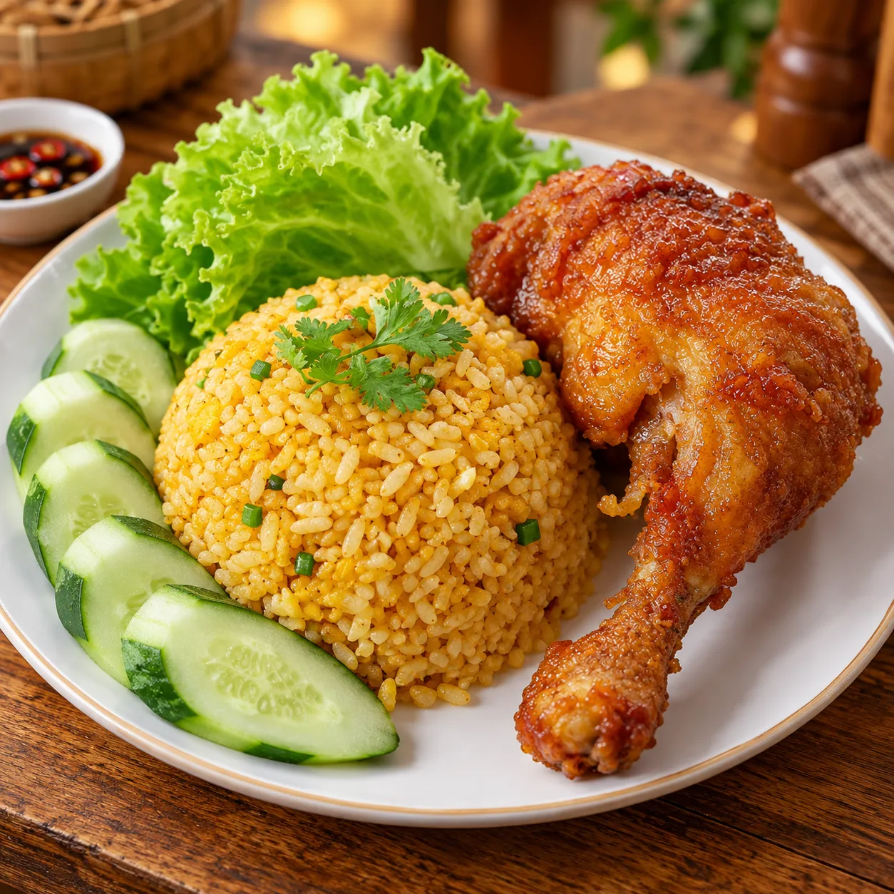 Cơm rang đùi gà